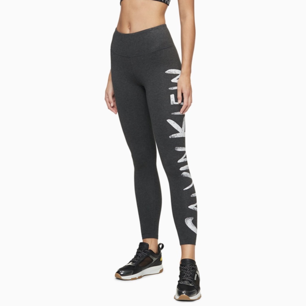 Calvin Klein Brushed Logo Legging Grey Large